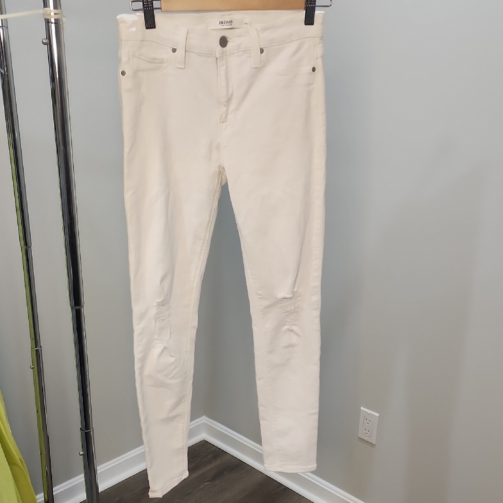 Hudson Nico Super Skinny Jeans Size 27 White